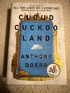 Cloud Cuckoo Land by Anthony Doerr - White & Blue Hardcover Coffee Table Book